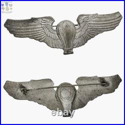 Pre Wwii U. S. Army Air Forces Balloon Pilot Wings Badge 3-1/4 Size Pin-back