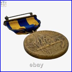 Pre Wwii U. S. Navy Expeditions Medal Wrap Brooch U. S. Mint 1936 Contract Ww2