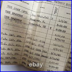 Pre and Post WWII 1927 1948 US Navy Continuous Service Certificate Original