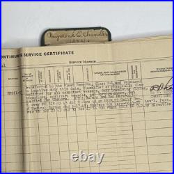 Pre and Post WWII 1927 1948 US Navy Continuous Service Certificate Original