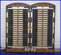 Pre-war Imperial Japanese Navy Pennant Set 38 pcs in Folding Screen Taisho