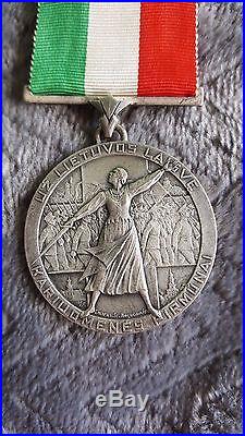 Pre war Lithuanian armed forces achiever medal (1940) silver 925 rare, not used