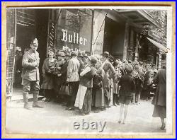 Pre-ww2 German Food Riots In Berlin'a Barricaded Meat Shop' Photo Oct 25, 1923