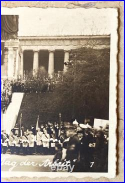 Pre-ww2 German Labor Day 1933 (tag Der Arbeit 1933) Photo Postcard Pre-ww2 German Labor Day 1933 (tag Der Arbeit 1933) Photo Postcard