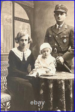 Pre-ww2 German Storm Division Leadership School Student Photo Postcard Rppc 1933