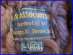 Pre-wwii Us Army Air Corps Air Associates Fur Lined Leather Flight Helmet
