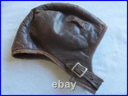 Pre-wwii Us Army Air Corps Air Associates Fur Lined Leather Flight Helmet