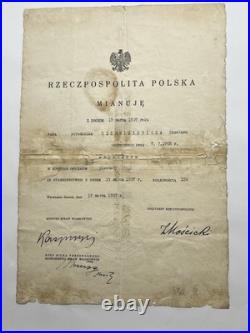 Presidential Nomination Poland Polish Republic Military Ww2 Monte Cassino Perkun