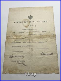 Presidential Nomination Poland Polish Republic Military Ww2 Monte Cassino Perkun