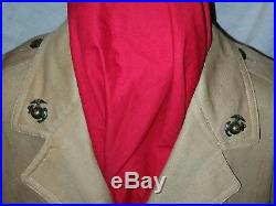 Pvt Burleigh M Odum USMC Summer Khaki Coat CHINA USS LEXINGTON 1927-36 US MARINE