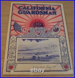 RARE 1924 Military Magazine CALIFORNIA GUARDSMAN San Luis Obispo CA Morro BAY