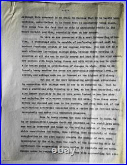 RARE 1928 Elmer Sperry Submarine Salvage Ship Proposal USS S-4 Naval History