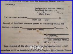 RARE 1929 SECRET Yellow Plan Hawaiian Div Schofield Barracks China Expedition
