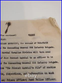 RARE 1929 SECRET Yellow Plan Hawaiian Div Schofield Barracks China Expedition