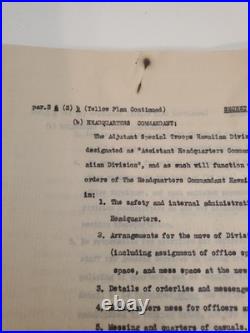 RARE 1929 SECRET Yellow Plan Hawaiian Div Schofield Barracks China Expedition