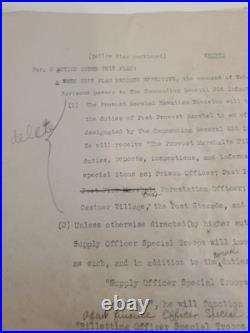 RARE 1929 SECRET Yellow Plan Hawaiian Div Schofield Barracks China Expedition