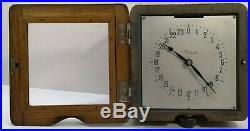RARE! 1938 Soviet GORKY CRUISER Wooden Clock Ship Naval Clock USSR Mechanical