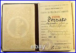 RARE FASCIST CARDS TESSERA UFFICIALE MVSN 1935 144a LEGIONE IRPINA MILIZIA