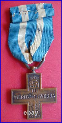 RARE ITALY Croce al merito di guerra Variante F MEDAL War Merit Cross