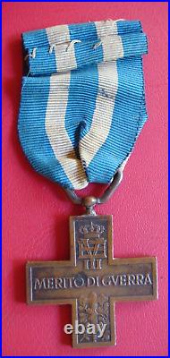 RARE ITALY Croce al merito di guerra Variante F MEDAL War Merit Cross