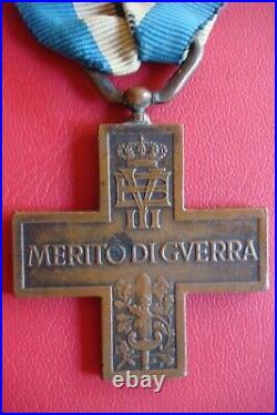 RARE ITALY Croce al merito di guerra Variante F MEDAL War Merit Cross