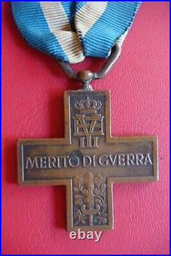 RARE ITALY Croce al merito di guerra Variante F MEDAL War Merit Cross