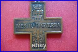 RARE ITALY Croce al merito di guerra Variante F MEDAL War Merit Cross