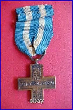 RARE ITALY Croce al merito di guerra Variante F MEDAL War Merit Cross