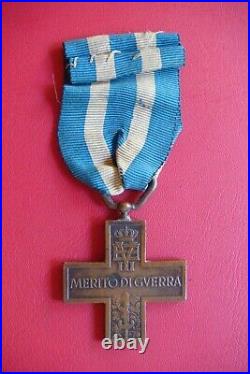 RARE ITALY Croce al merito di guerra Variante F MEDAL War Merit Cross