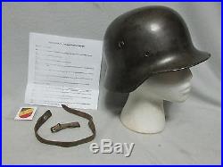 RARE M35 Size ET60 German Helmet Shell w Chin Strap & Decal Military Medal USA