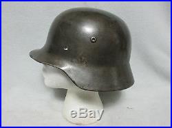 RARE M35 Size ET60 German Helmet Shell w Chin Strap & Decal Military Medal USA