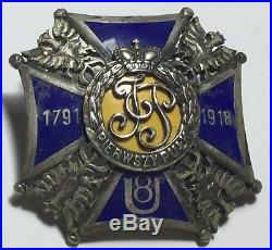 RARE POLISH 8TH Cavalry REGIMENT PONIATOWSKI BADGE Cross Order medal SILVER