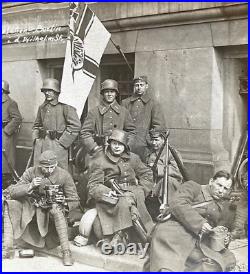 RARE! POST-WW1 GERMAN KAPP PUTSCH FREIKORPS in BERLIN 1920 PHOTO POSTCARD RPPC