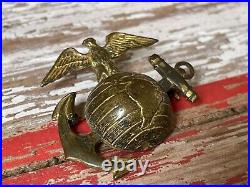 RARE Post WWI 1920's US Marine Corps Officer EGA Collar Insignia Device Pin Back