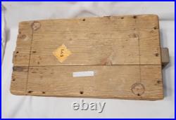 RARE Turkish Post WW1 Pre WW2-1935 Empty Ammo Cartrige Wooden Box Case With Lid