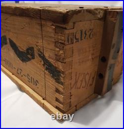 RARE Turkish Post WW1 Pre WW2-1935 Empty Ammo Cartrige Wooden Box Case With Lid