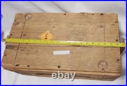 RARE Turkish Post WW1 Pre WW2-1935 Empty Ammo Cartrige Wooden Box Case With Lid