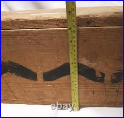 RARE Turkish Post WW1 Pre WW2-1935 Empty Ammo Cartrige Wooden Box Case With Lid