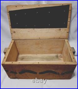 RARE Turkish Post WW1 Pre WW2-1935 Empty Ammo Cartrige Wooden Box Case With Lid