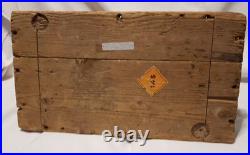 RARE Turkish Post WW1 Pre WW2-1935 Empty Ammo Cartrige Wooden Box Case With Lid