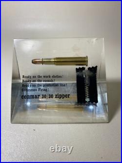 RARE! Vintage Conmar Bell Zipper Sales Display Military Non Separating WW2