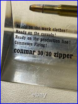 RARE! Vintage Conmar Bell Zipper Sales Display Military Non Separating WW2