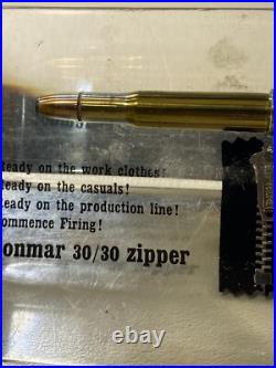 RARE! Vintage Conmar Bell Zipper Sales Display Military Non Separating WW2