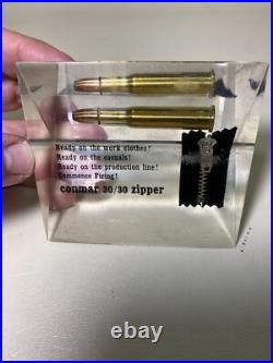 RARE! Vintage Conmar Bell Zipper Sales Display Military Non Separating WW2