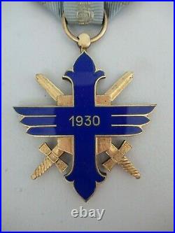 ROMANIA KINGDOM AIR FORCE BRAVERY ORDER KNIGHT GRADE With SWORDS. RR