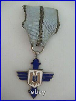 ROMANIA KINGDOM AIR FORCE BRAVERY ORDER KNIGHT GRADE WithO SWORDS. RR