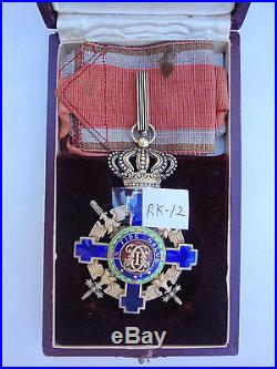 ROMANIA KINGDOM ORDER OF THE STAR COMMANDER With SORDS. TYPE 2. CASED. RARE