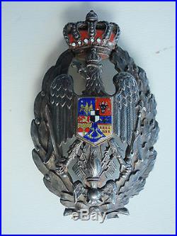 ROMANIA KINGDOM officer's administrator's military academy badge. Medal rare