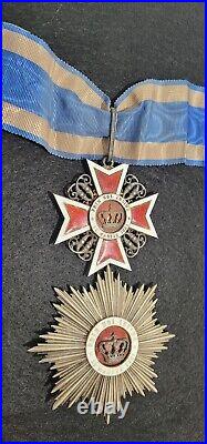 ROMANIA Order Of The Crown Civil Made By RESCH& FILS prior to 1900