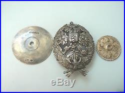 RUSSIA IMPERIAL GENERAL STAFF NICHOLAS MILITARY ACADEMY BADGE, sterling, rare